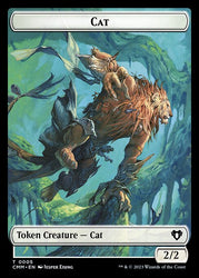 Human Soldier // Cat (0005) Double-Sided Token [Commander Masters Tokens]