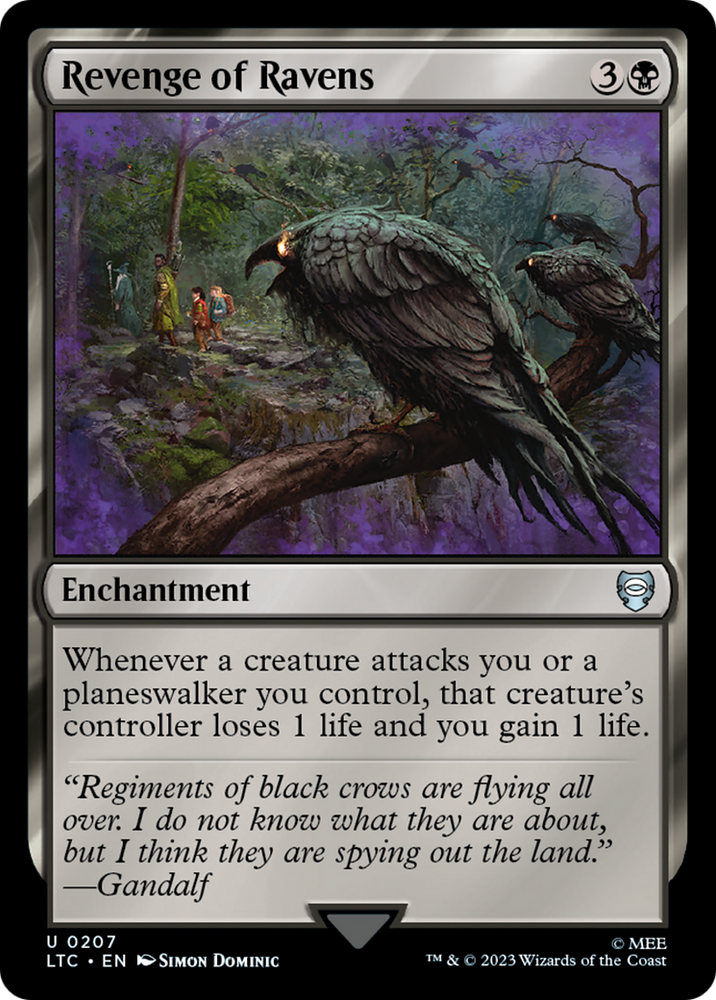revenge mtg card Revenge of Ravens [The Lord of the Rings: Tales of Middle-Earth Comman