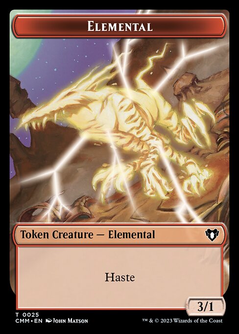 Spirit (0039) // Elemental (0025) Double-Sided Token [Commander Masters Tokens]