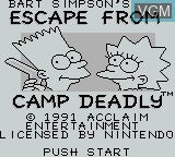 Bart Simpson: Escape from Camp Deadly - Gameboy