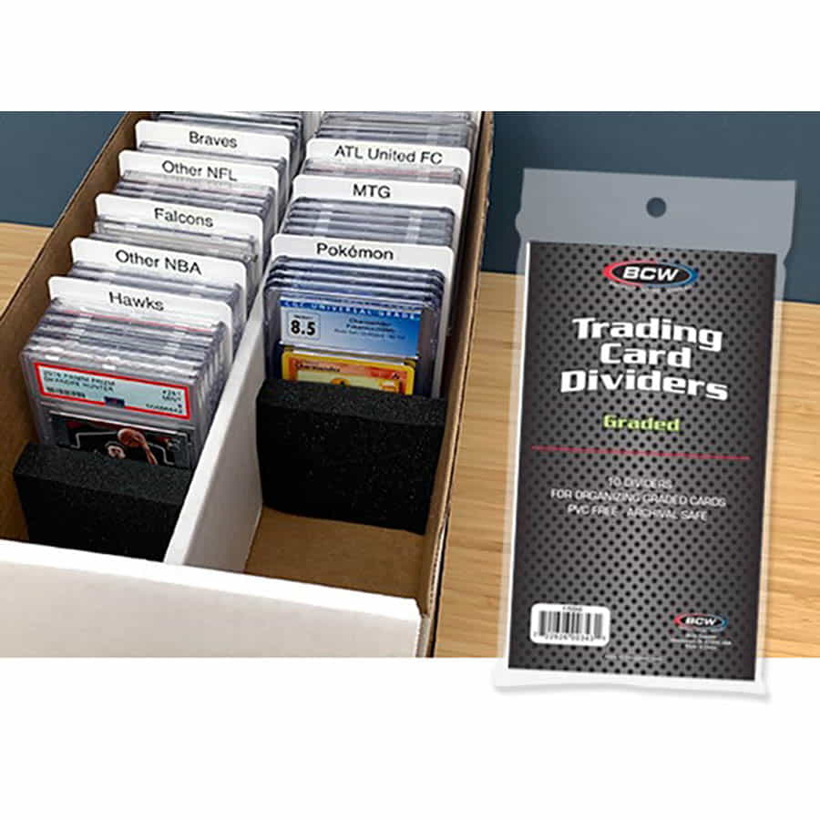 BCW SUPPLIES: CARD DIVIDER: GRADING TRADING CARD SIZE 10CT (1-TCD-G)