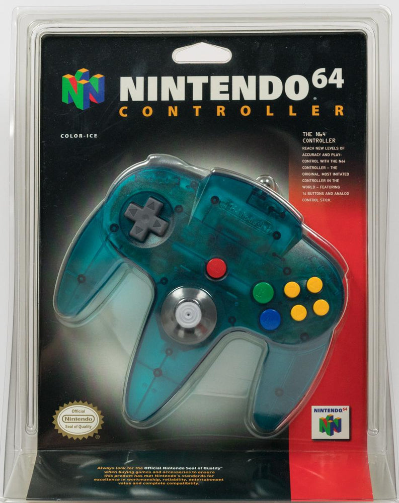 Original OEM Factory Sealed N64 Controller Ice Blue