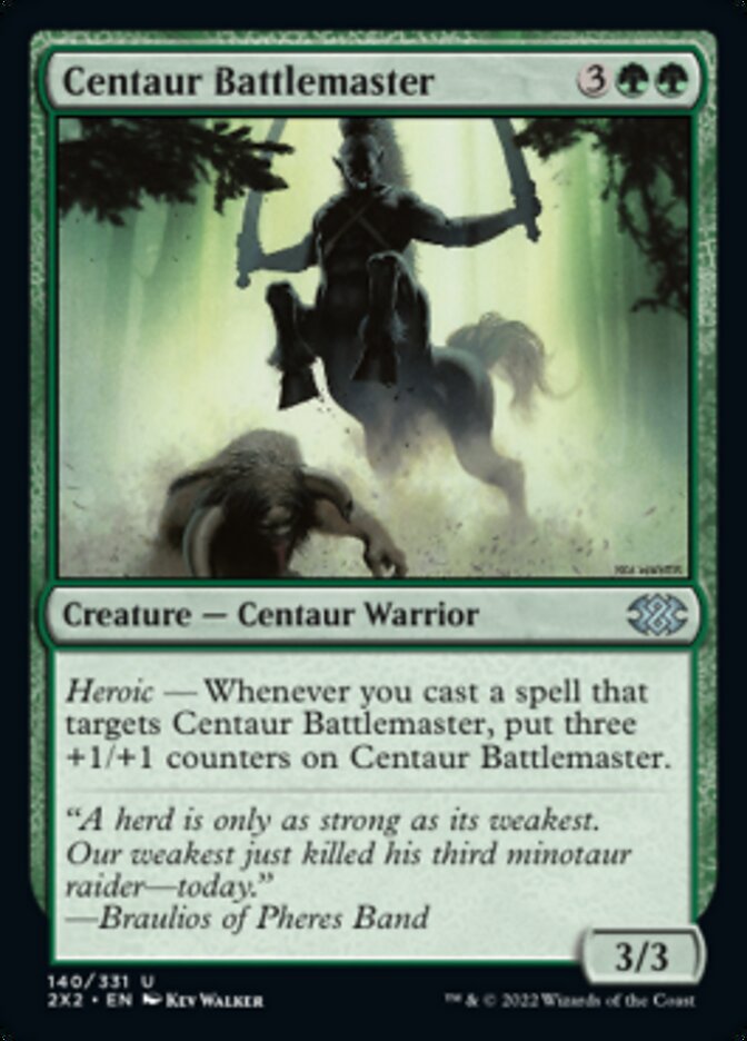 Centaur Battlemaster 2x FOIL THS MTG Theros Uncommon MINT green
