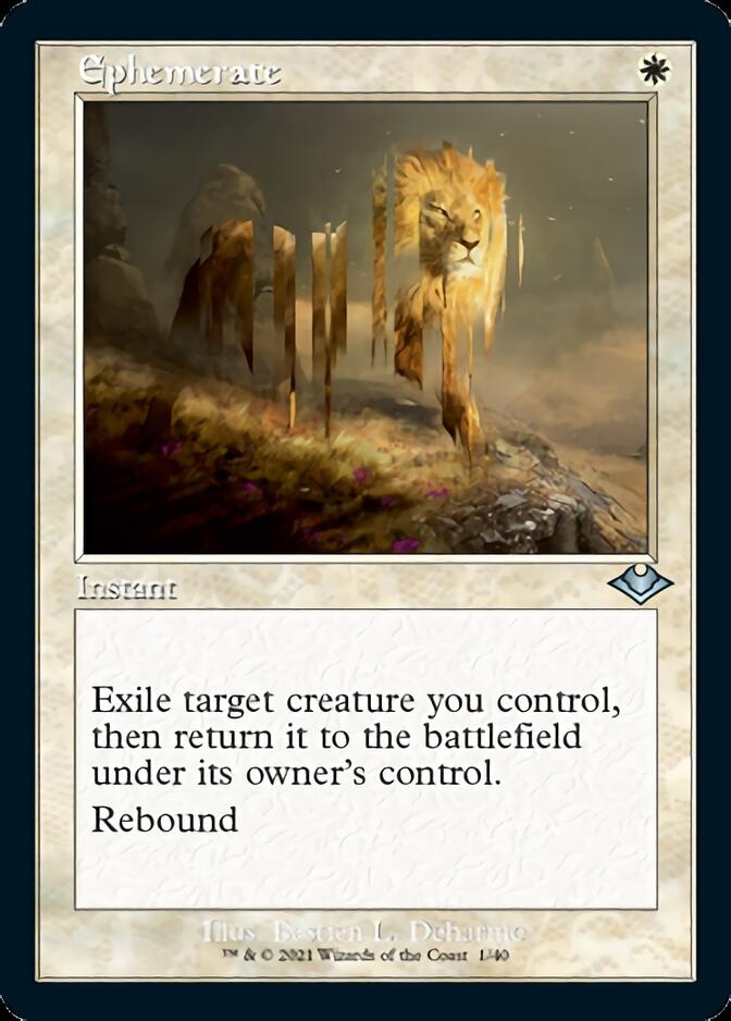 retro mtg cards Foundry Inspector - Frame - Magic the Gathering  Card Singles  2022  BRO: Retro Frame Artifacts - 29 draw that many cards Ephemerate (Retro) [Modern Horizons]