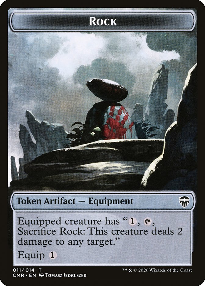 Rock // Soldier Double-Sided Token [Commander Legends Tokens]