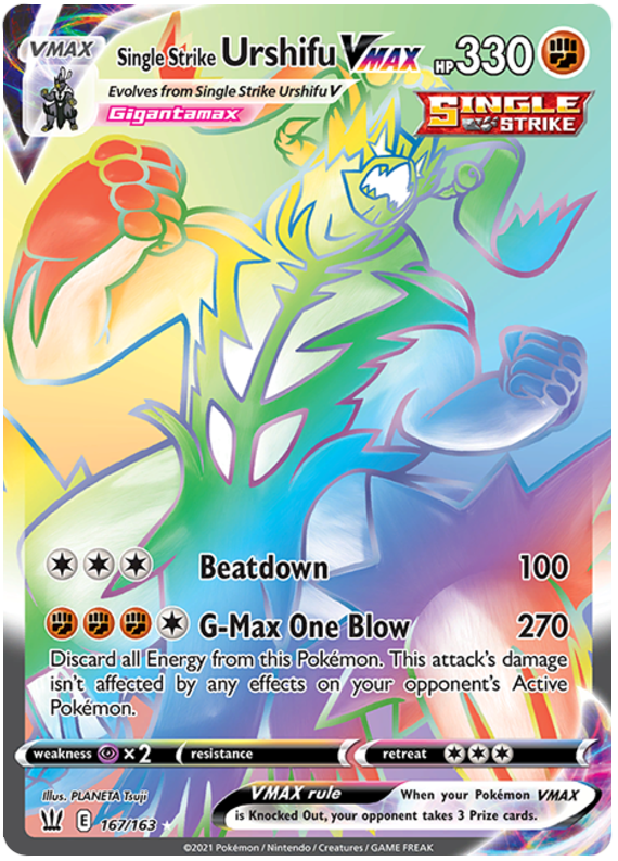 urshifu pokemon cards Single Strike VMAX (167/163) [Sword & Shield: Battle Styles] [Fighting][Fighting][Colorless] G Pokemon, Mega Latias EX Register Now!:SUN 9/20/2026 @ 12:15p-4:30p best gaming mat