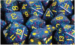 7CT SPECKLED POLY TWILIGHT DICE SET