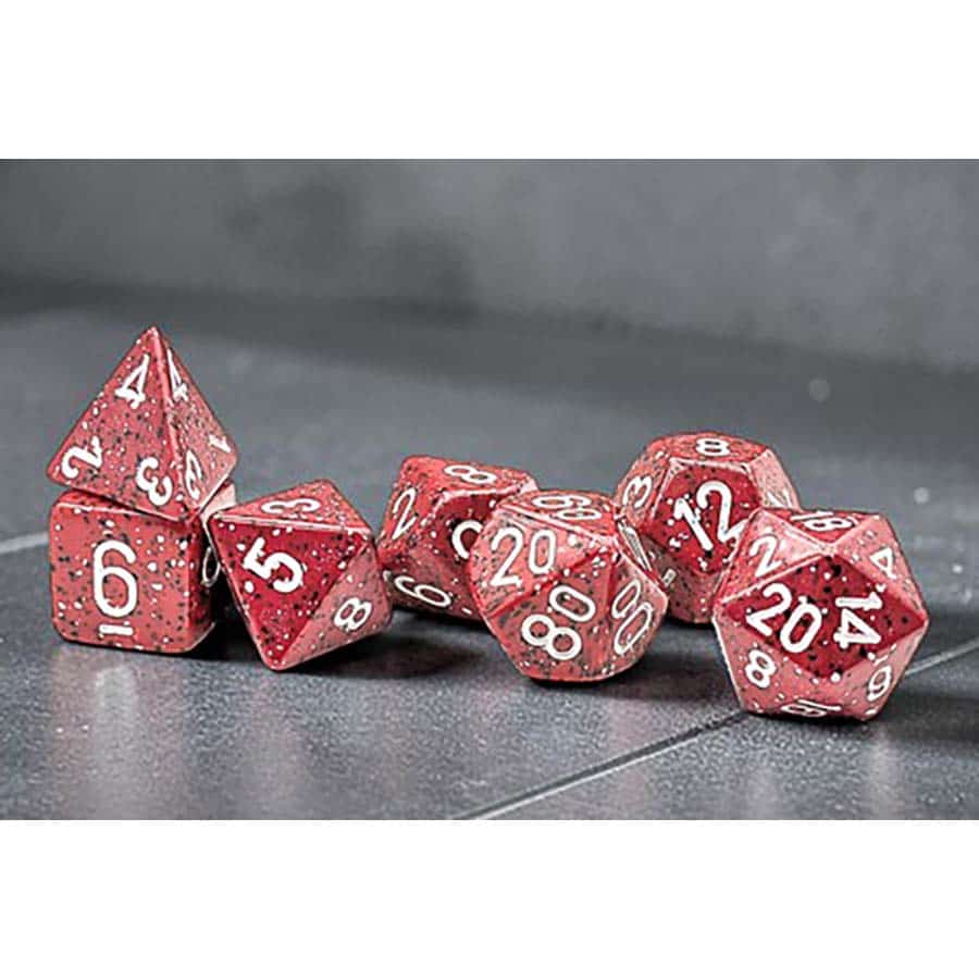 SPECKLED DICE: LAVA STONE WITH WHITE SET OF TEN D10 DICE SET