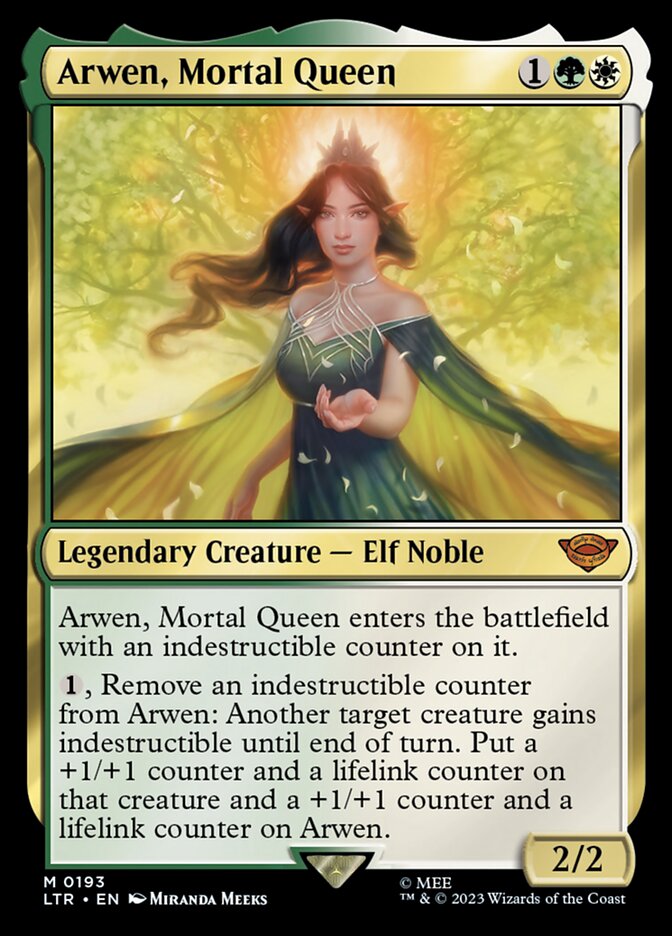 lotr mtg card Arwen, Mortal Queen [The Lord of the Rings: Tales of Middle-Earth]