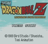 Dragon Ball Z Legendary Super Warriors - Gameboy Color