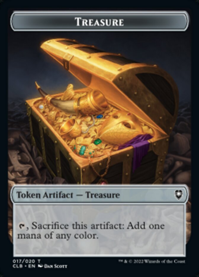 Treasure // Saproling Double-Sided Token [Commander Legends: Battle for Baldur's Gate Tokens]