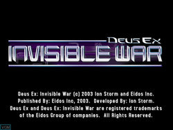 Deus Ex Invisible War - XBox Original