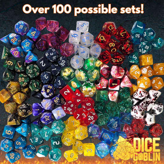 Mystery Set of 7 Plastic or Resin Dice - Forged Gaming