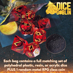 Mystery Set of 7 Plastic or Resin Dice - Forged Gaming