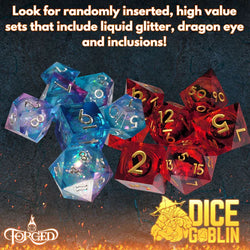 Mystery Set of 7 Plastic or Resin Dice - Forged Gaming