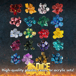 Mystery Set of 7 Plastic or Resin Dice - Forged Gaming