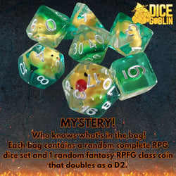 Mystery Set of 7 Plastic or Resin Dice - Forged Gaming