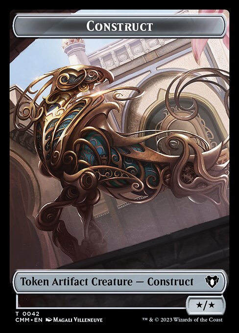 Spirit (0010) // Construct (0042) Double-Sided Token [Commander Masters Tokens]