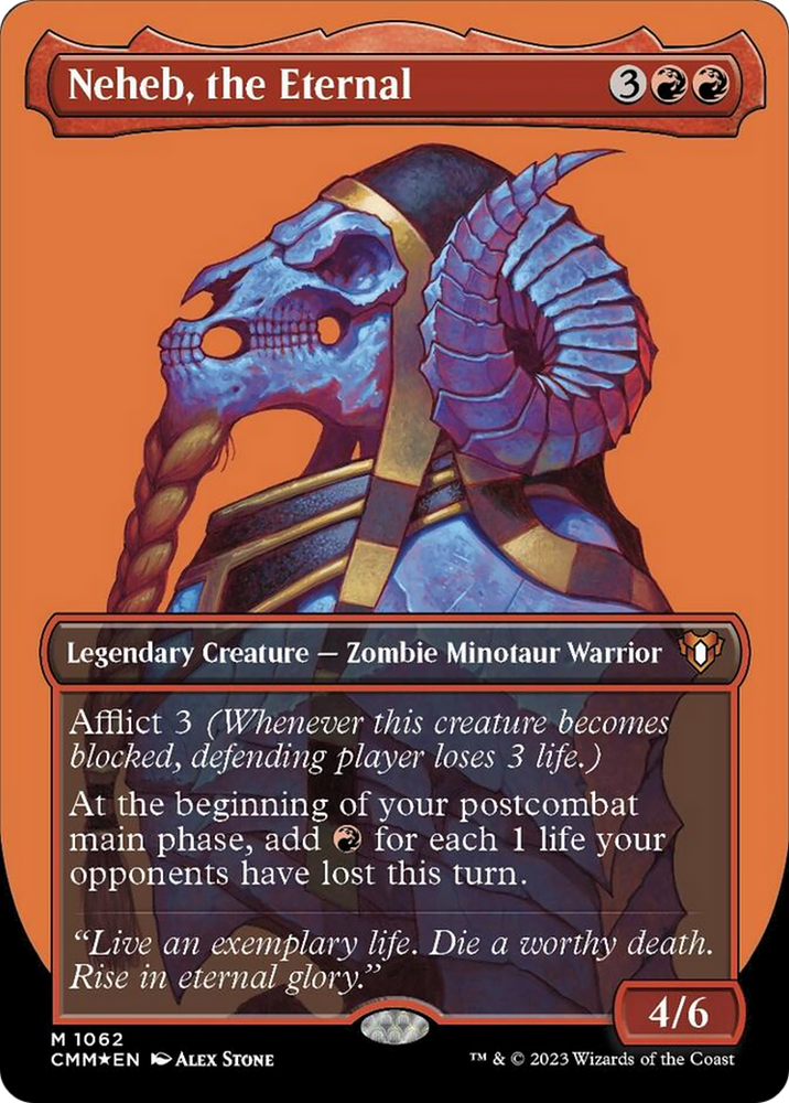 Neheb, the Eternal (Borderless Textured Foil Frame Break) [Commander M
