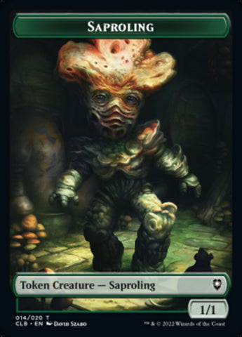 Treasure // Saproling Double-Sided Token [Commander Legends: Battle for Baldur's Gate Tokens]