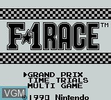 F-1 Race - Gameboy