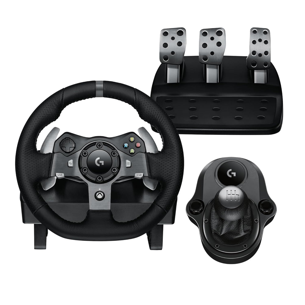 Logitech G920 Driving Force Racing Wheel With Pedals, Shifter, and Racing Stand