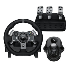Logitech G920 Driving Force Racing Wheel With Pedals, Shifter, and Racing Stand