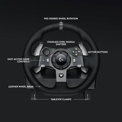 Logitech G920 Driving Force Racing Wheel With Pedals, Shifter, and Racing Stand
