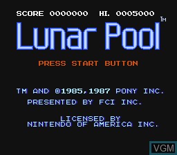 Lunar Pool - NES