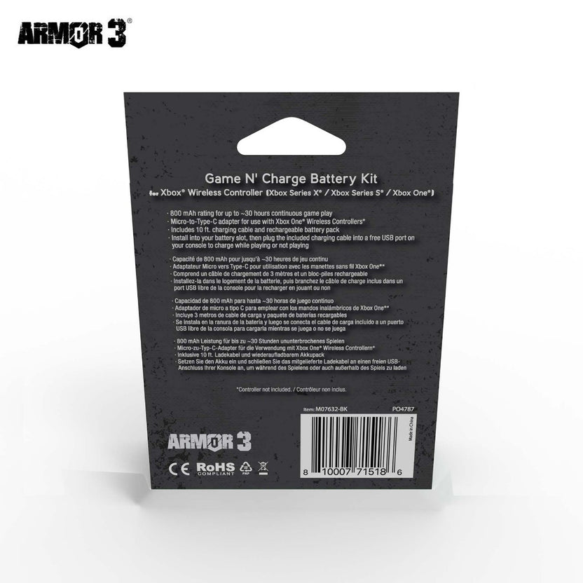 XBox Series / XBox One - Game N' Charge Battery Kit