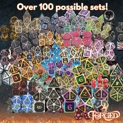 Mystery Set of 7 Metal Dice - Forged Gaming