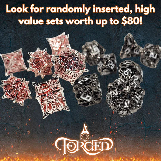 Mystery Set of 7 Metal Dice - Forged Gaming