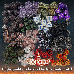 Mystery Set of 7 Metal Dice - Forged Gaming