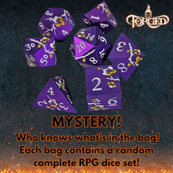 Mystery Set of 7 Metal Dice - Forged Gaming