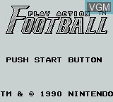 Play Action Football - Gameboy