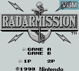 Radar Mission - Gameboy