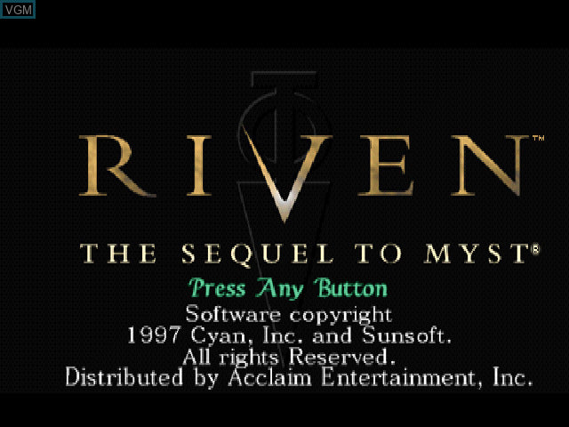 Riven: The Sequel to Myst - PS1