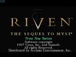 Riven: The Sequel to Myst - PS1