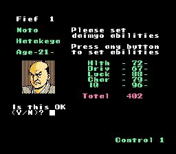 Nobunaga's Ambition - NES
