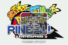 Pokemon Pinball Ruby and Sapphire - GBA
