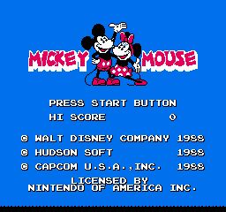 Mickey Mousecapade - NES