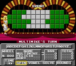 Wheel of Fortune Family Edition - NES