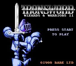 Iron Sword Wizards and Warriors II - NES