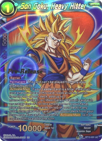 Son Goku, Heavy Hitter (BT12-031) [Vicious Rejuvenation Prerelease Promos]