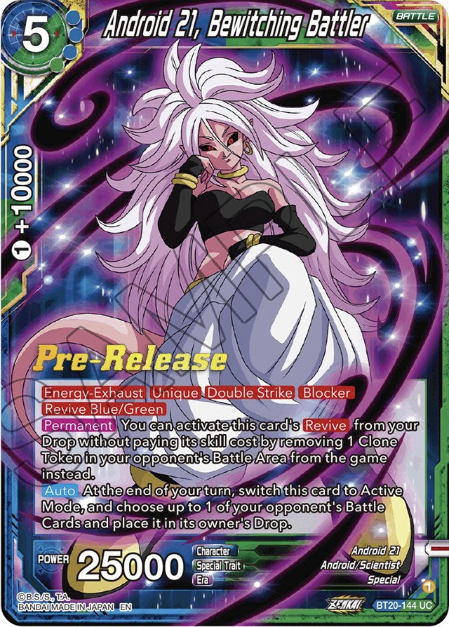 charizard pokemon card first edition price Android 21, Bewitching Battler (BT20-144) [Power Absorbed Prerelease P