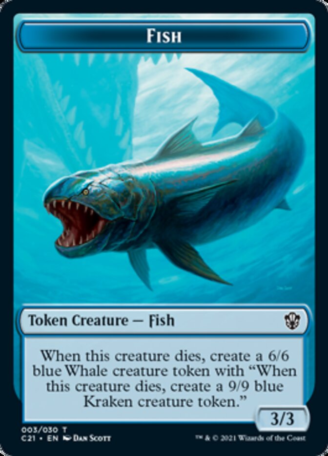 Beast (010) // Fish Token [Commander 2021 Tokens]