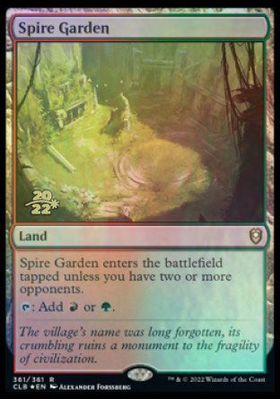 card garden mtg Spire Garden [Commander Legends: Battle for Baldur's Gate Prerelease P