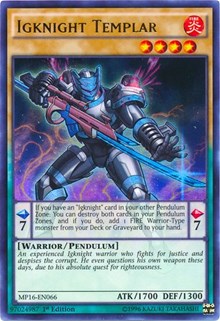 Igknight Templar [MP16-EN066] Ultra Rare