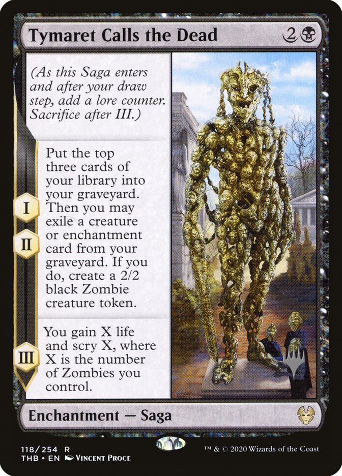 mtg 2020 promo cards Tymaret Calls the Dead (Promo Pack) [Theros Beyond Death Promos]