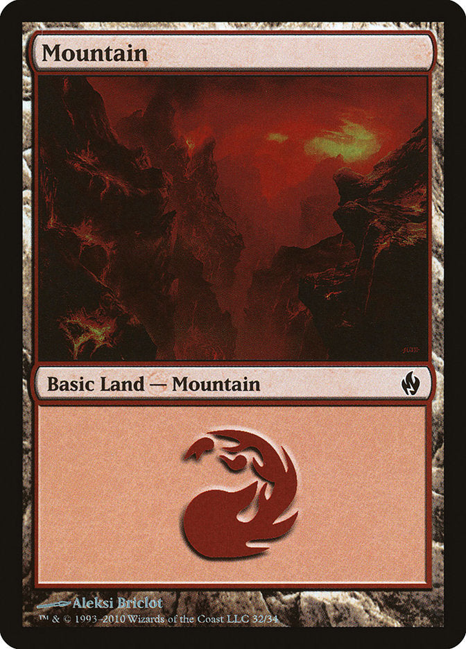 Mountain (32) [Premium Deck Series: Fire and Lightning] | Games A Plunder